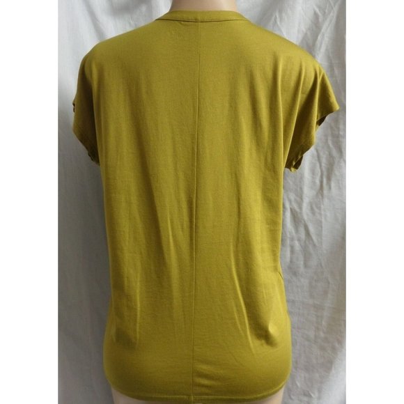 "LOFT" GREEN SPLIT NECK CAP SLEEVES EYELET NECK SOFT KNIT TOP BLOUSE SZE: M NWT - Picture 4 of 4